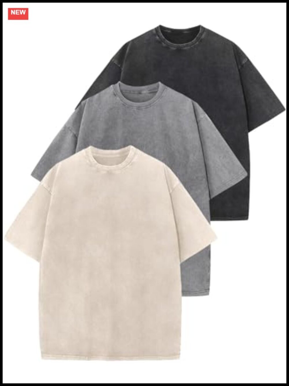 Oversized Acid Wash Cotton Tee Shirt Baggy Boyfriend Streetwear Top